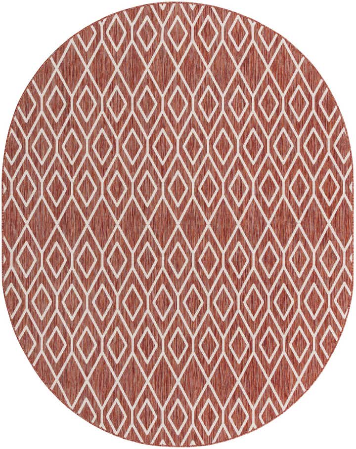7' 10 x 10' Easy-Clean Jill Zarin Turks and Caicos Indoor / Outdoor Oval Rug