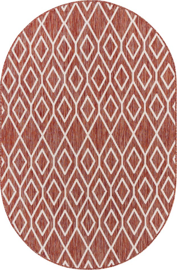Detail image of 5' 3 x 8' Easy-Clean Jill Zarin Turks and Caicos Indoor / Outdoor Oval Rug