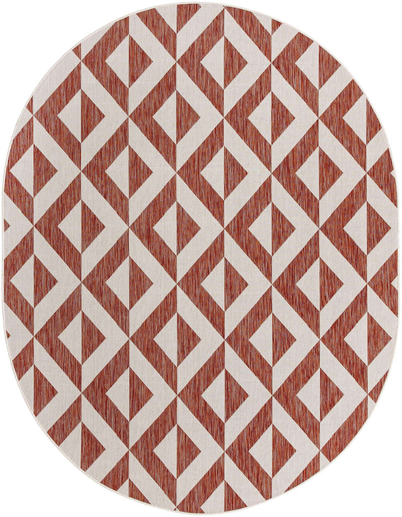 7' 10 x 10' Easy-Clean Jill Zarin Napa Indoor / Outdoor Oval Rug