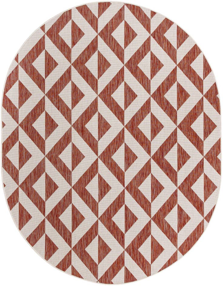 Detail image of 7' 10 x 10' Easy-Clean Jill Zarin Napa Indoor / Outdoor Oval Rug