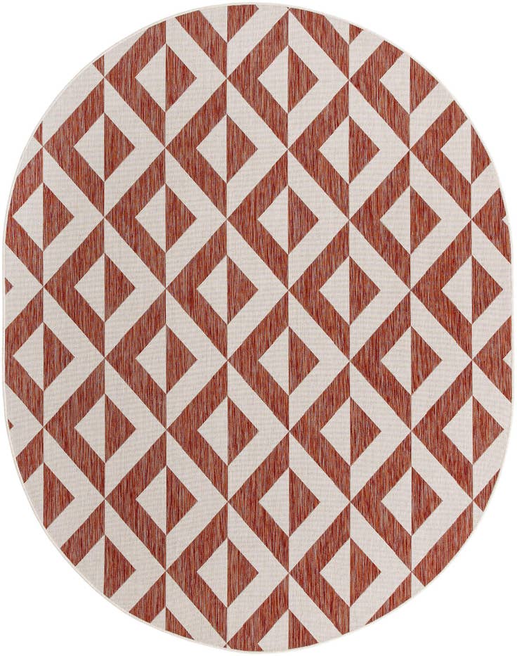 Detail image of 7' 10 x 10' Easy-Clean Jill Zarin Napa Indoor / Outdoor Oval Rug