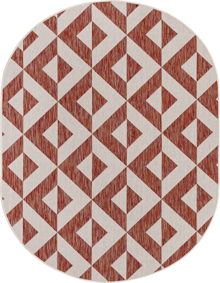 Detail image of 5' 3 x 8' Easy-Clean Jill Zarin Napa Indoor / Outdoor Oval Rug