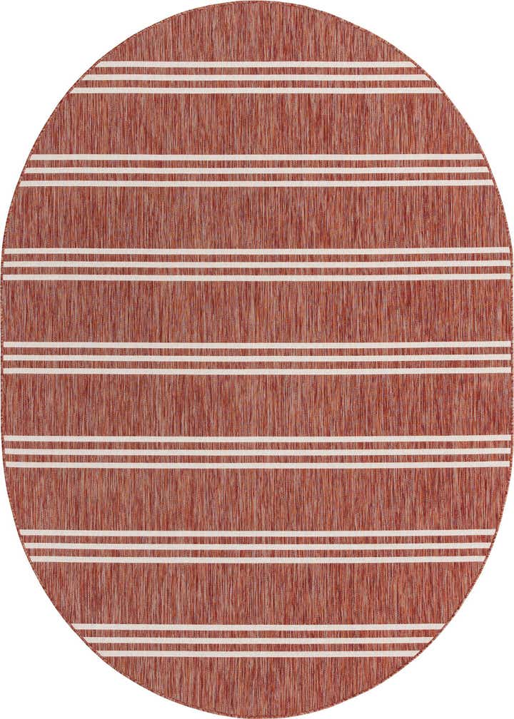7' 10 x 10' Easy-Clean Jill Zarin Anguilla Indoor / Outdoor Oval Rug