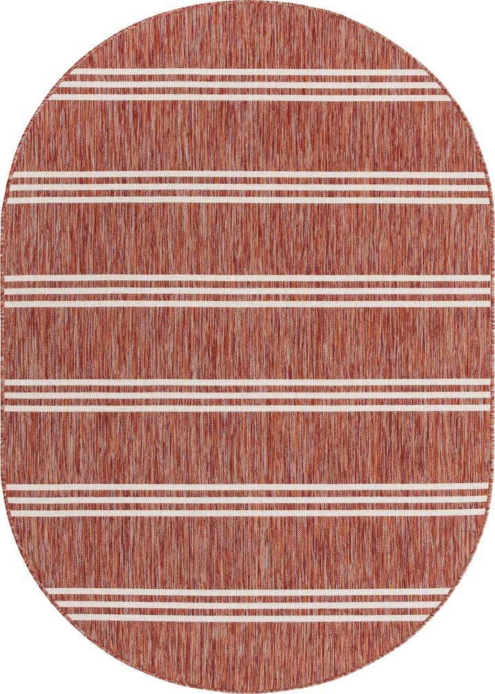 5' 3 x 8' Easy-Clean Jill Zarin Anguilla Indoor / Outdoor Oval Rug