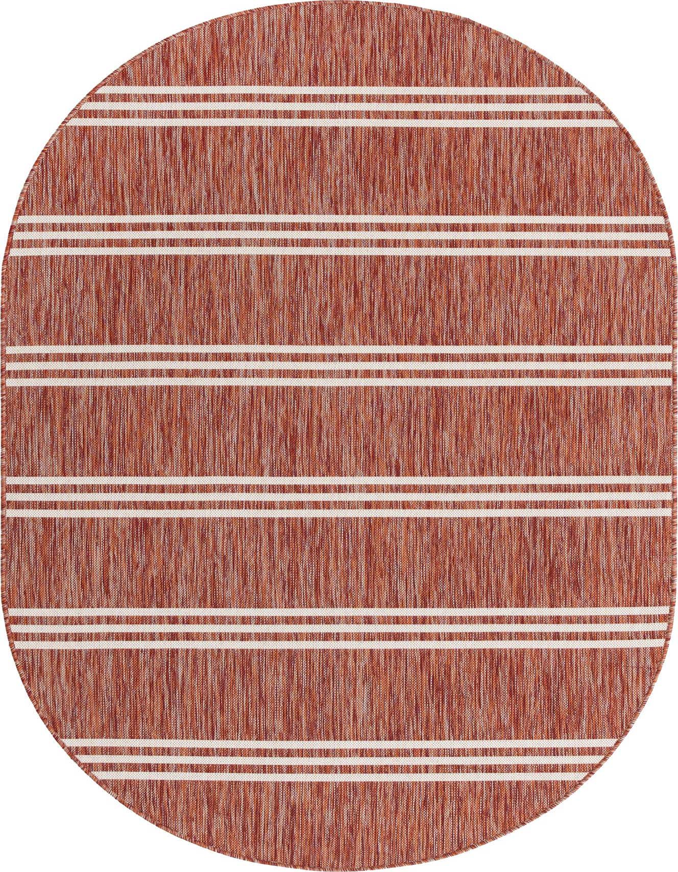 5' 3 x 8' Easy-Clean Jill Zarin Anguilla Indoor / Outdoor Oval Rug