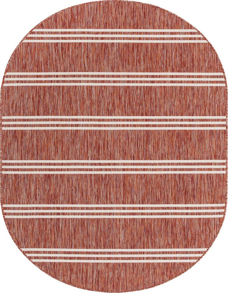 Detail image of 5' 3 x 8' Easy-Clean Jill Zarin Anguilla Indoor / Outdoor Oval Rug