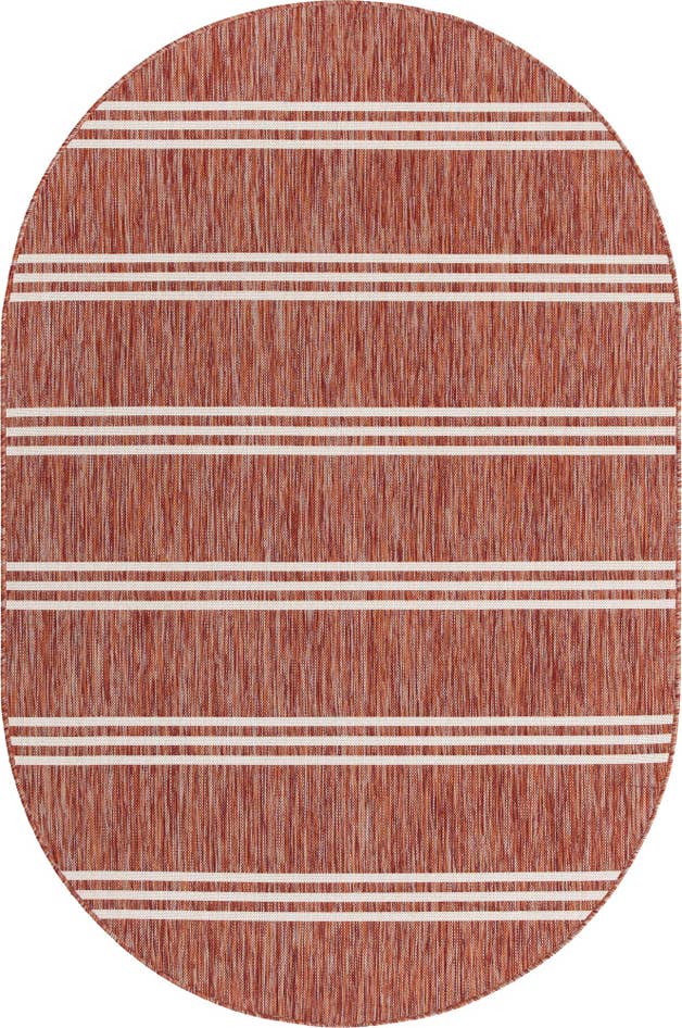 Detail image of 5' 3 x 8' Easy-Clean Jill Zarin Anguilla Indoor / Outdoor Oval Rug