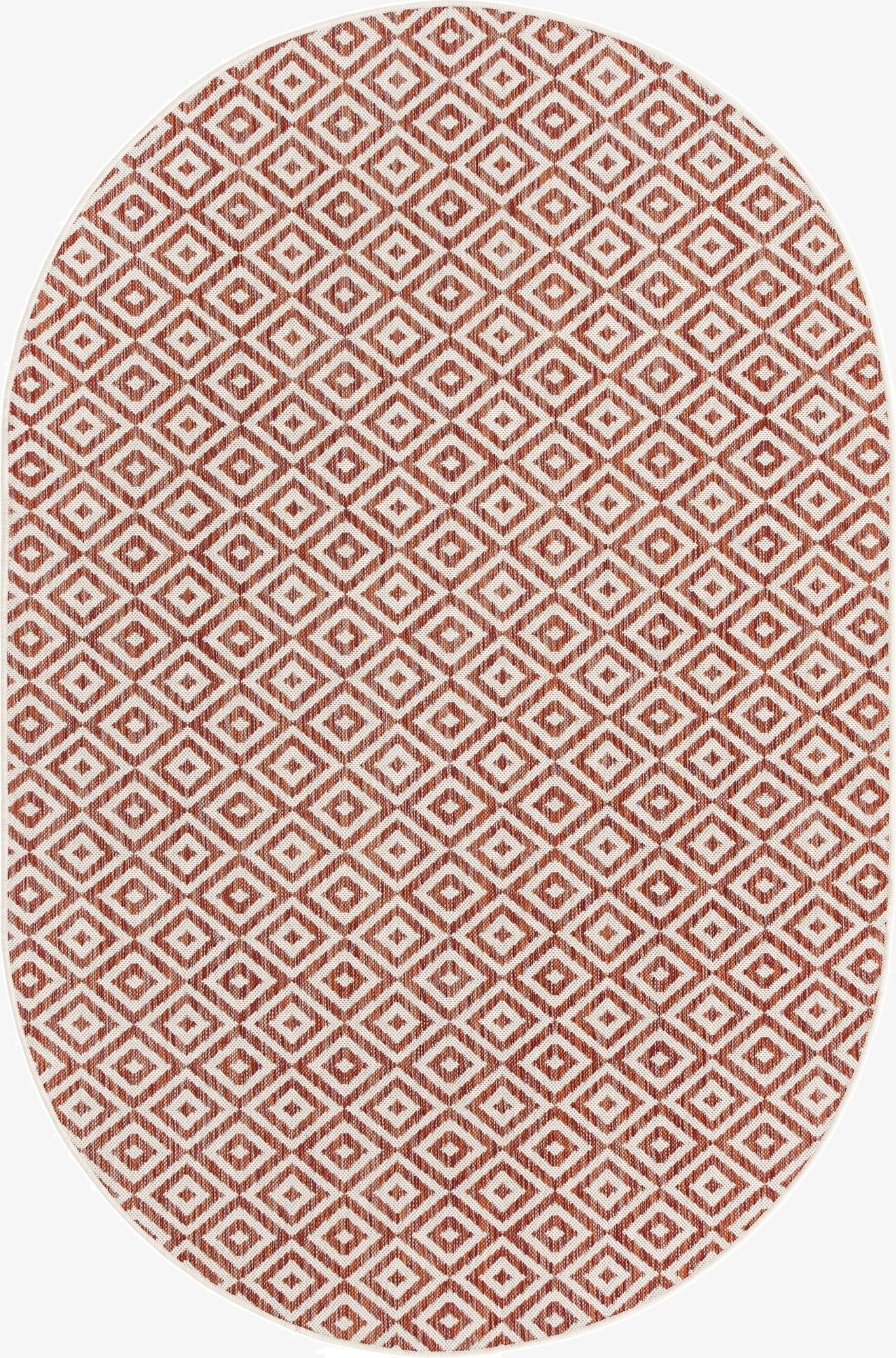 5' 3 x 8'  Washable Jill Zarin Costa Rica Indoor / Outdoor Oval Rug