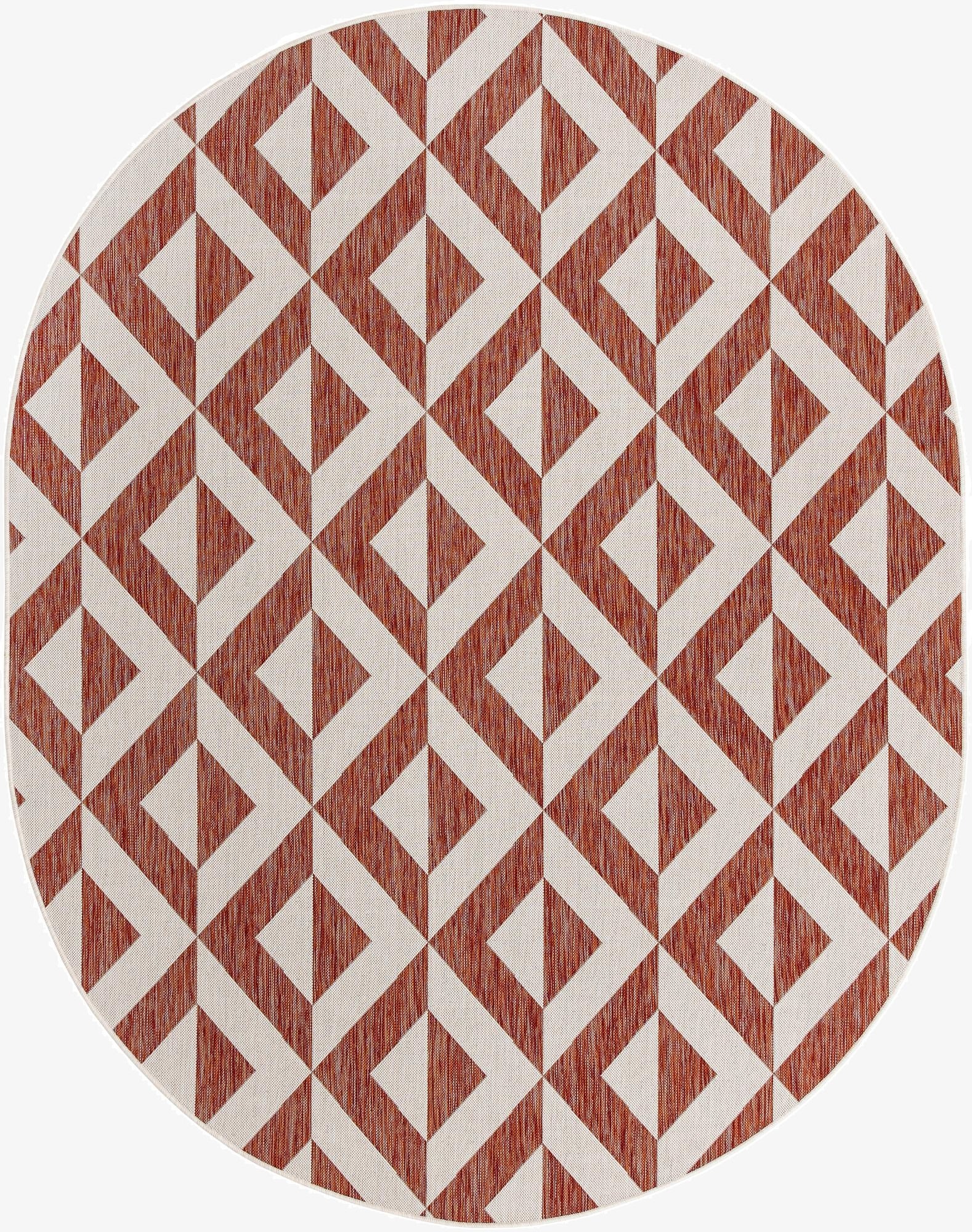 7' 10 x 10'  Washable Jill Zarin Napa Indoor / Outdoor Oval Rug