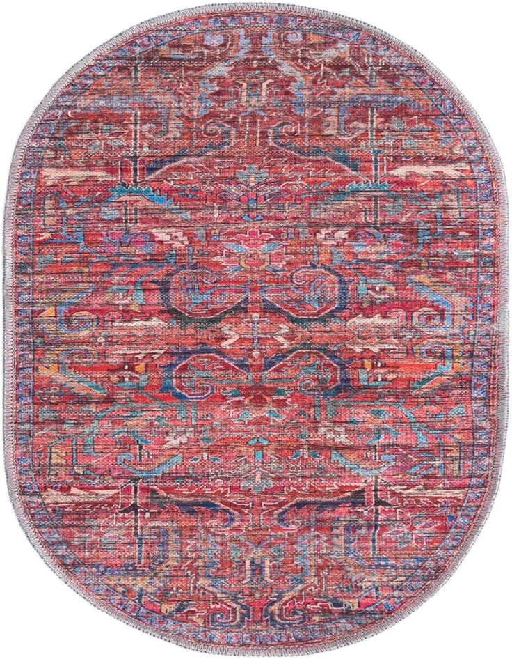 Detail image of 2' x 3' Washable Maahru Oval Rug