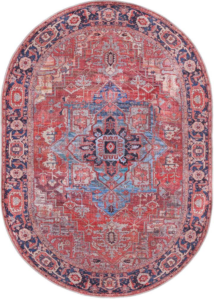 5' 3 x 8' Washable Maahru Oval Rug