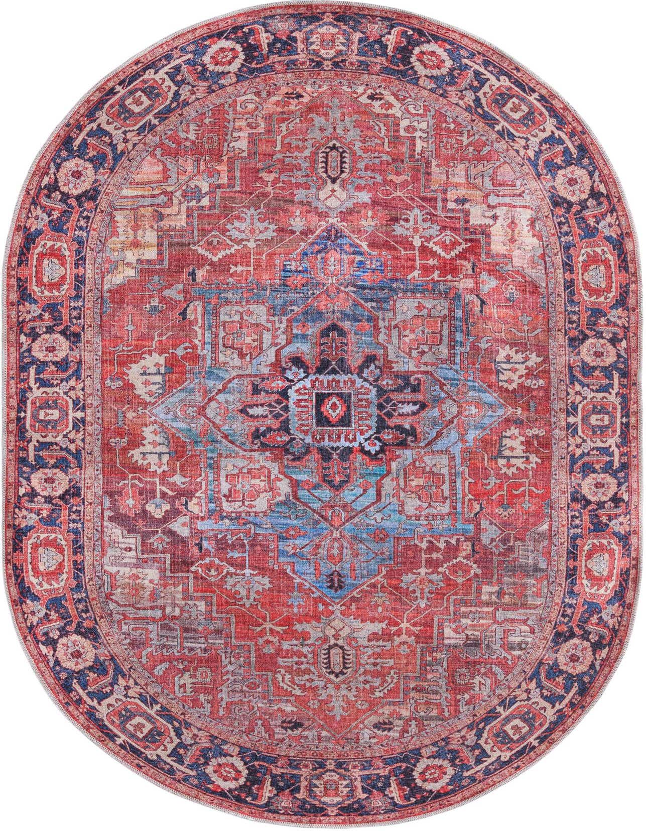 5' 3 x 8' Washable Maahru Oval Rug
