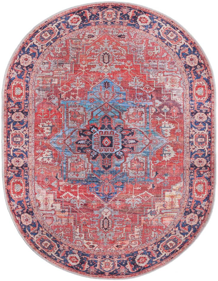 Detail image of 4' x 6' Washable Maahru Oval Rug