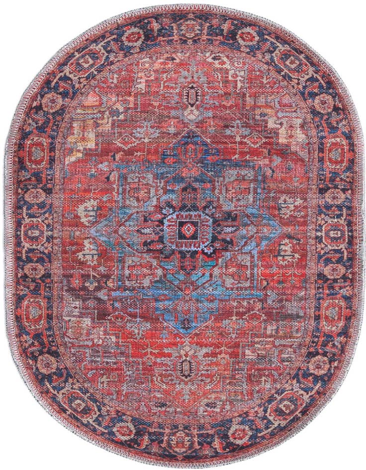 Detail image of 2' x 3' Washable Maahru Oval Rug