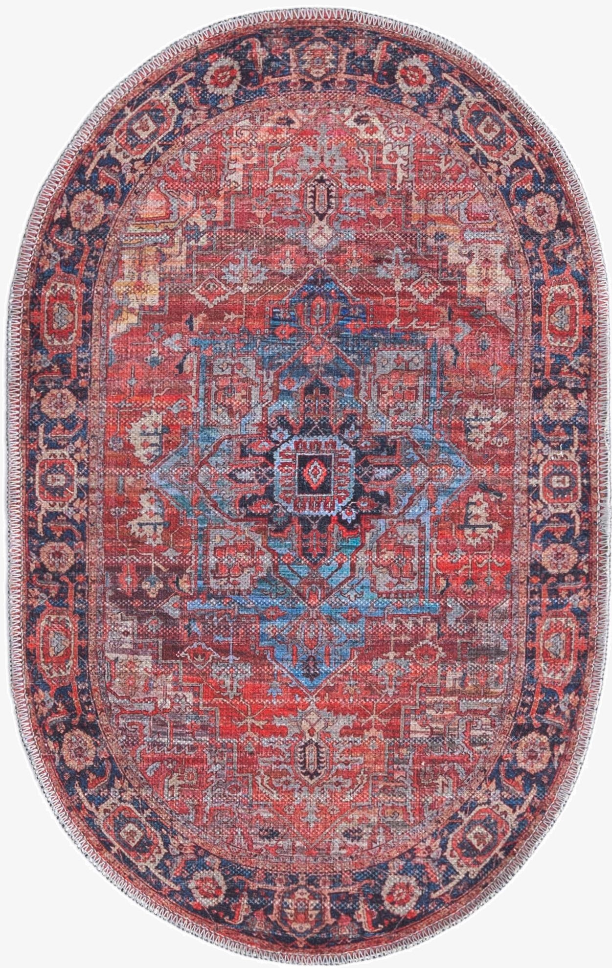 Primary image  2' x 3'  Washable Maahru Oval Rug