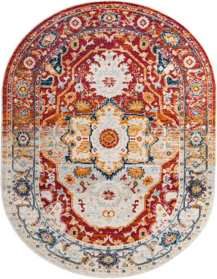 Detail image of 5' 3 x 8' Madeline Vintage Oval Rug