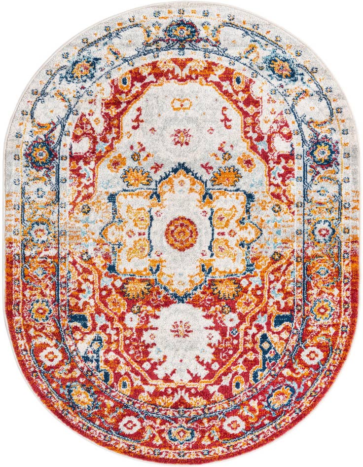 Detail image of 4' x 6' Madeline Vintage Oval Rug