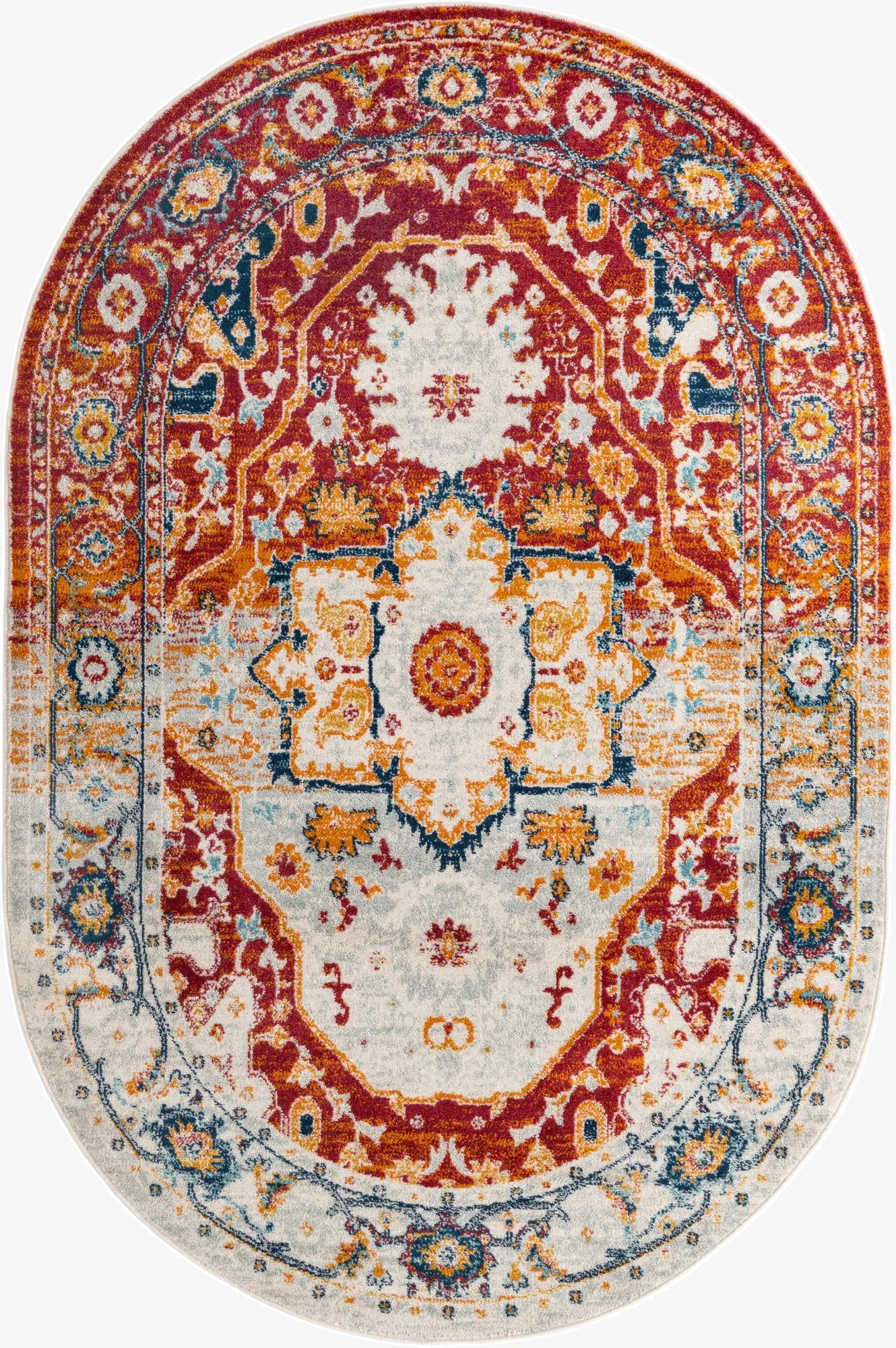 5' 3 x 8' Madeline Vintage Oval Rug