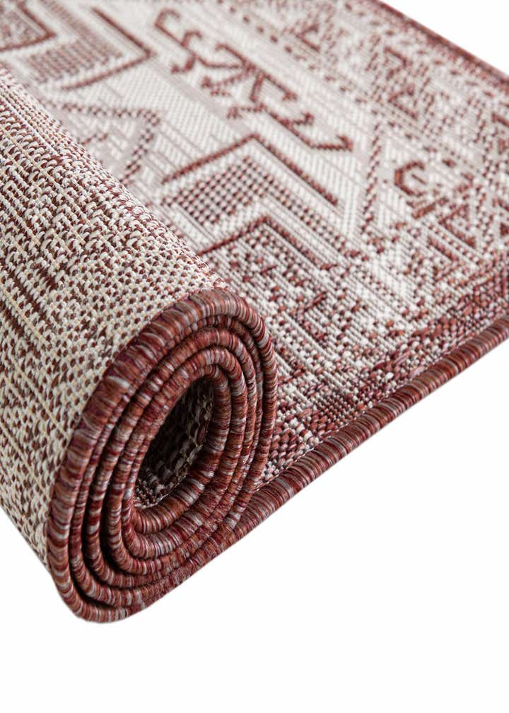 3' x 5' 3 Easy-Clean Aztec Indoor / Outdoor Oval Rug