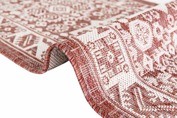 3' x 5' 3 Easy-Clean Aztec Indoor / Outdoor Oval Rug