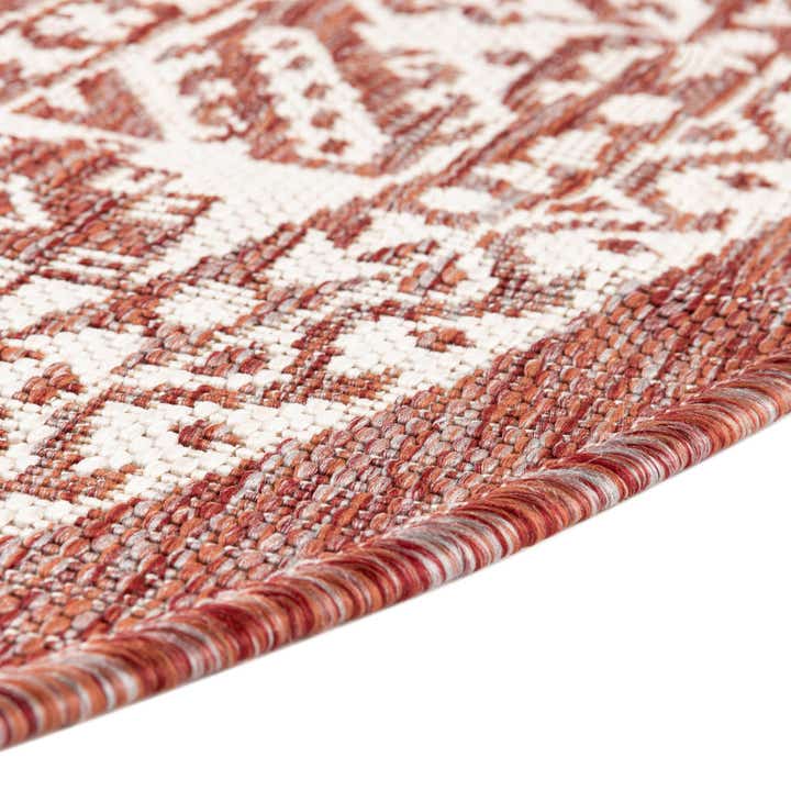 7' 10 x 10' Easy-Clean Aztec Indoor / Outdoor Oval Rug