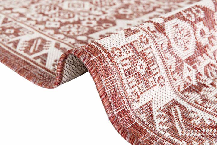 7' 10 x 10' Easy-Clean Aztec Indoor / Outdoor Oval Rug