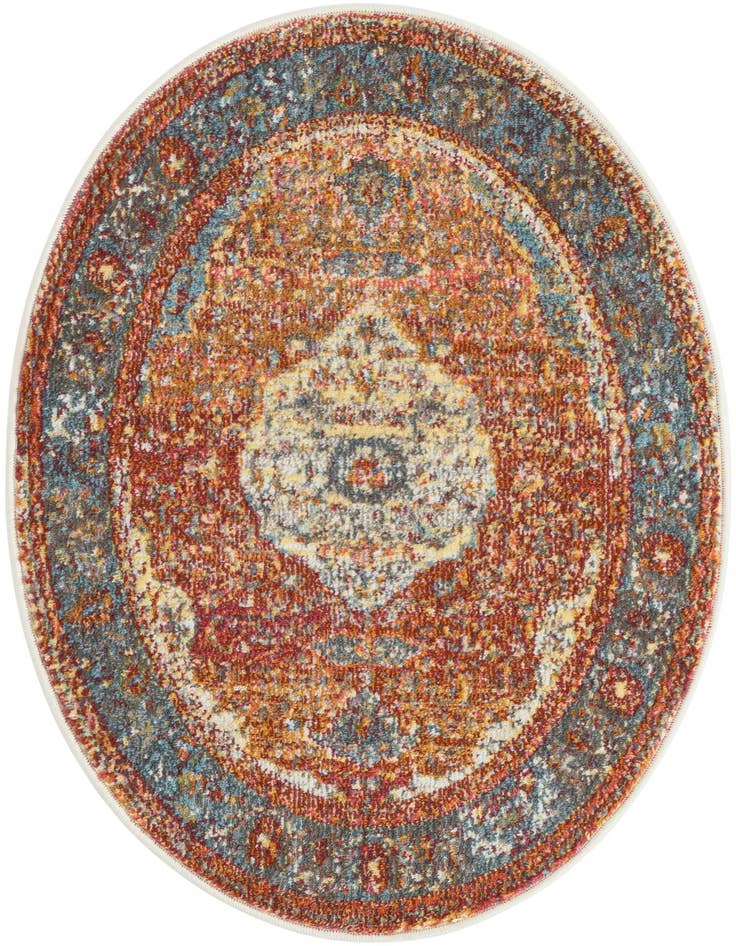 Detail image of 2' x 3' 1 Santiago Oval Rug