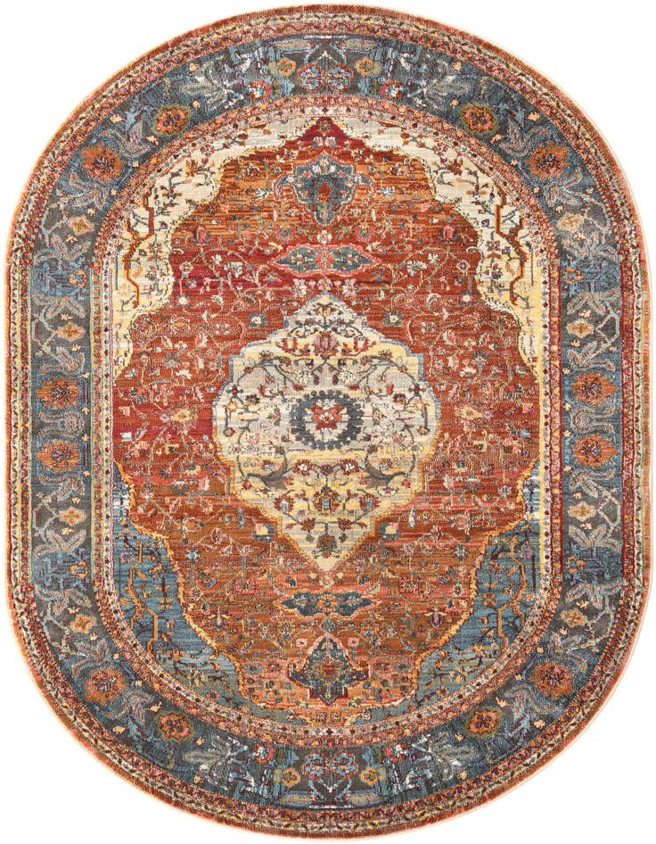 Detail image of 5' 5 x 8' Santiago Oval Rug