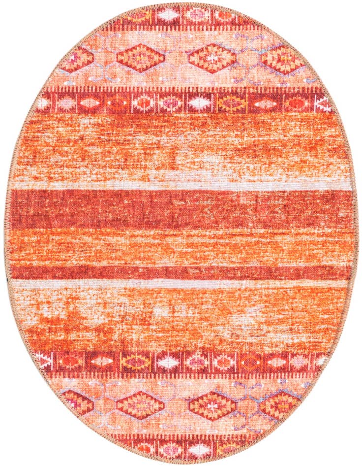 Detail image of 2' x 3' Washable Timeless Oval Rug