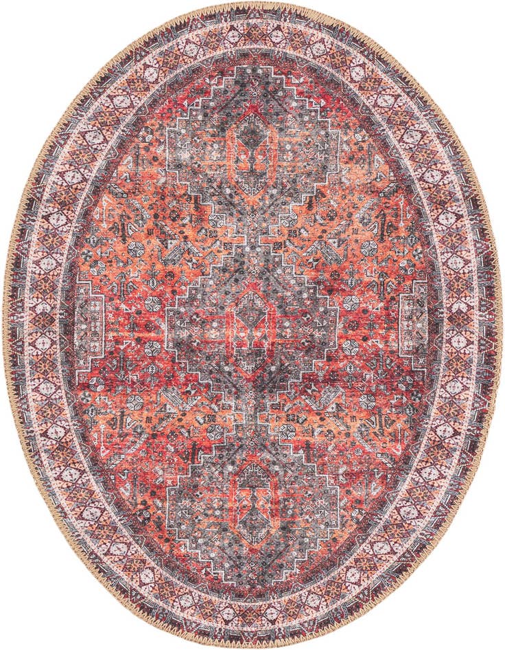 Detail image of 2' x 3' 1 Washable Timeless Oval Rug