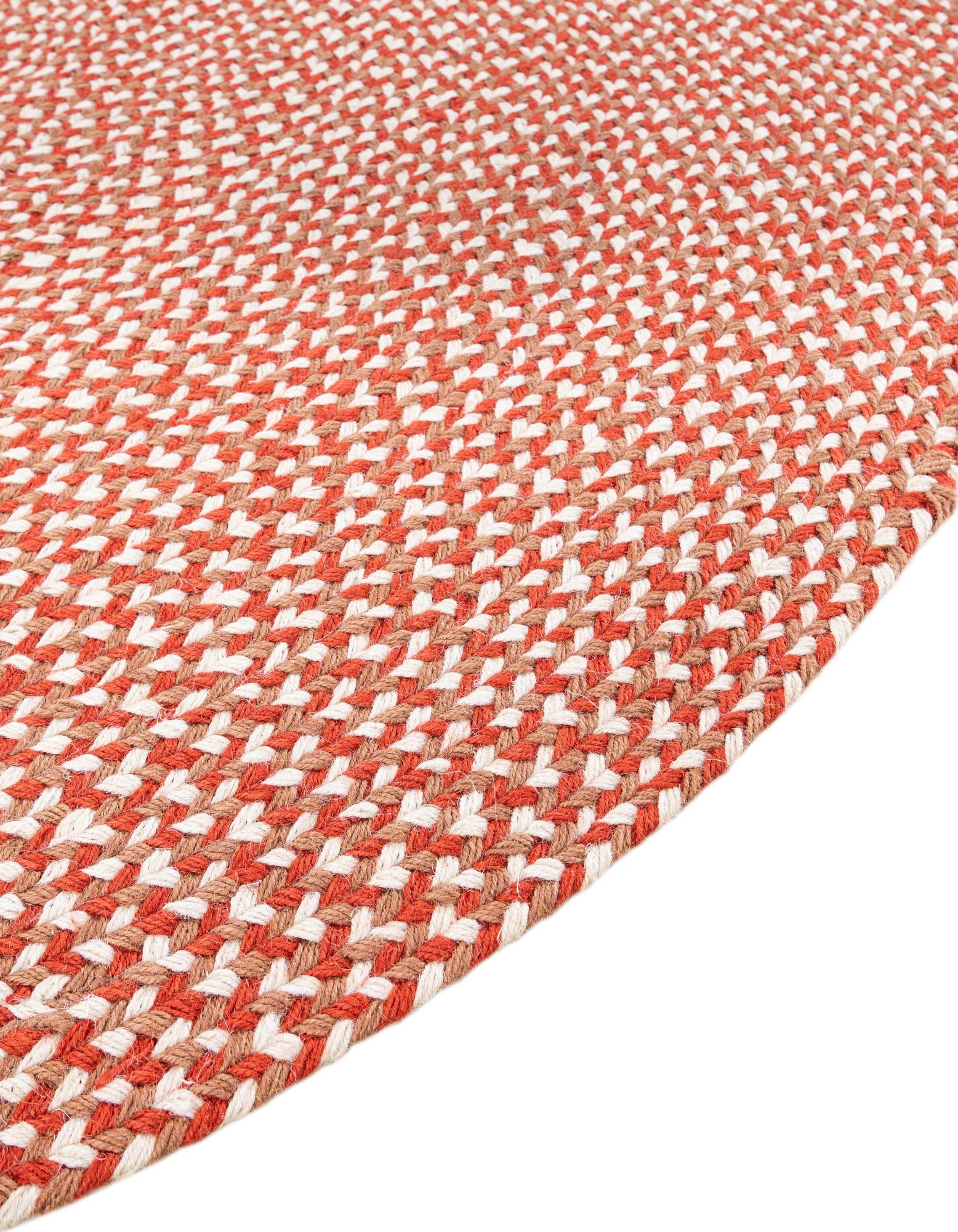 2' x 3' 1 Handmade Tweed Braided Jute Oval Rug