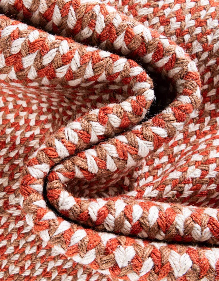 Detail image of 2' x 3' 1 Handmade Tweed Braided Jute Oval Rug