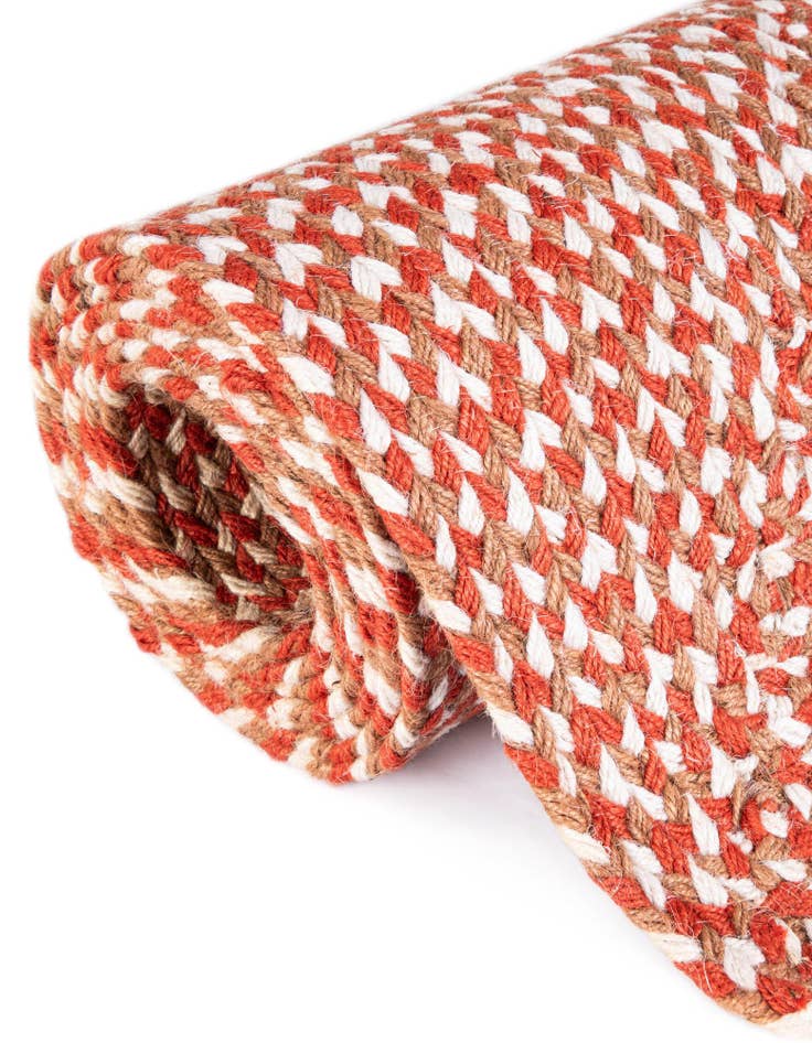 Detail image of 2' x 3' 1 Handmade Tweed Braided Jute Oval Rug