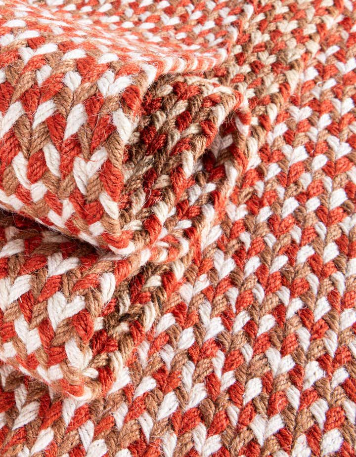 2' x 3' 1 Handmade Tweed Braided Jute Oval Rug
