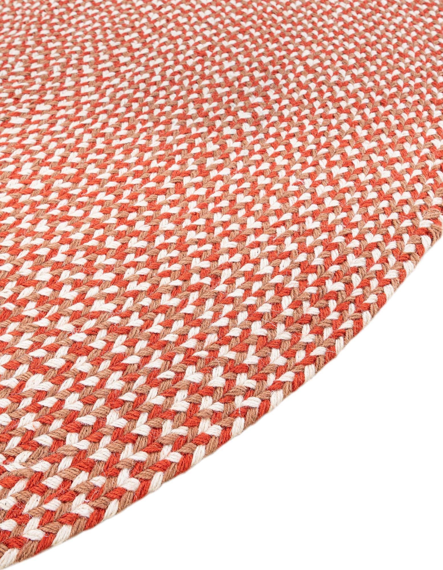 2' x 3' 1 Handmade Tweed Braided Jute Oval Rug