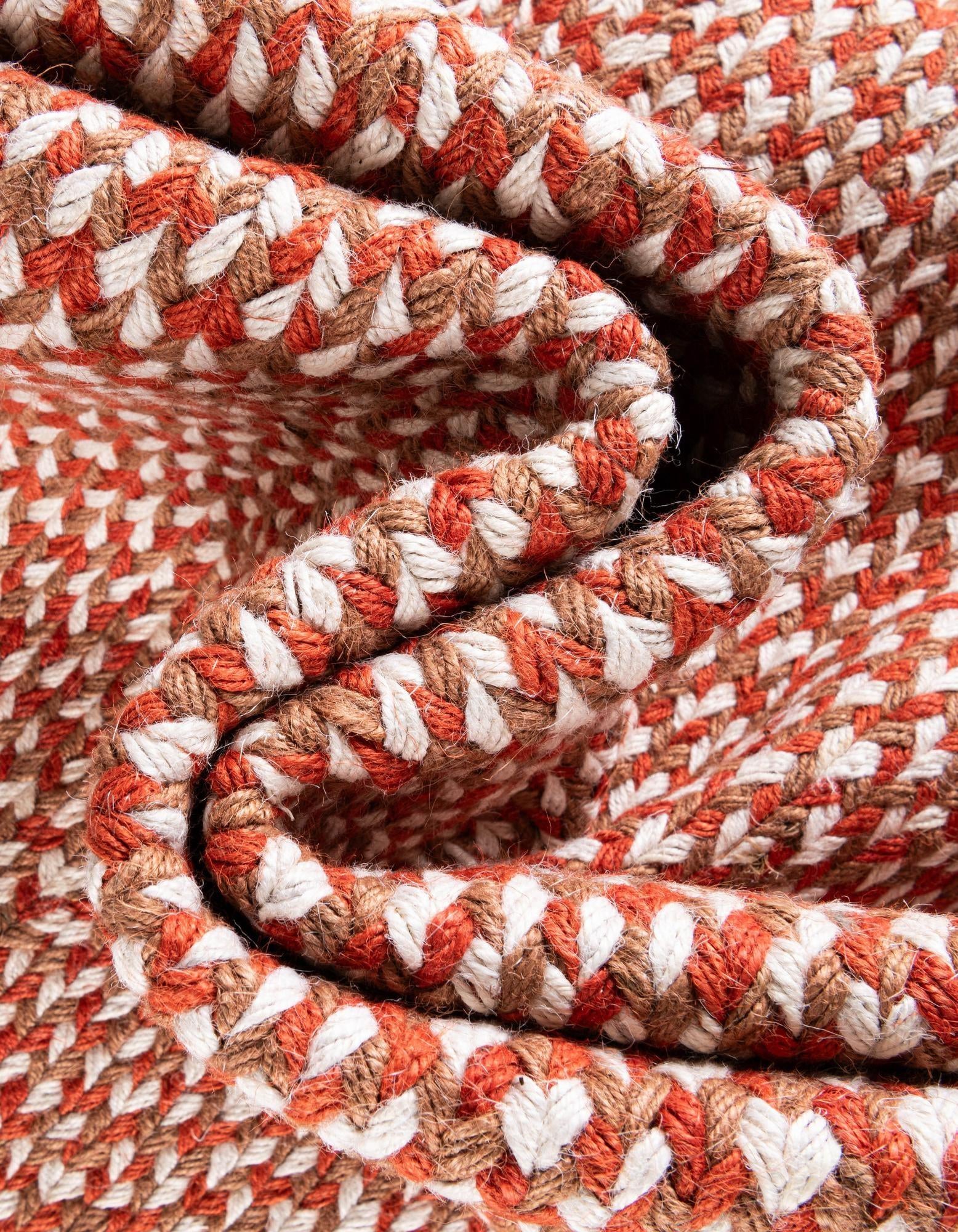 2' x 3' 1 Handmade Tweed Braided Jute Oval Rug