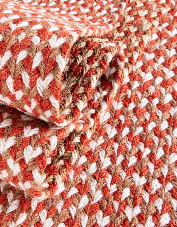 2' x 3' 1 Handmade Tweed Braided Jute Oval Rug