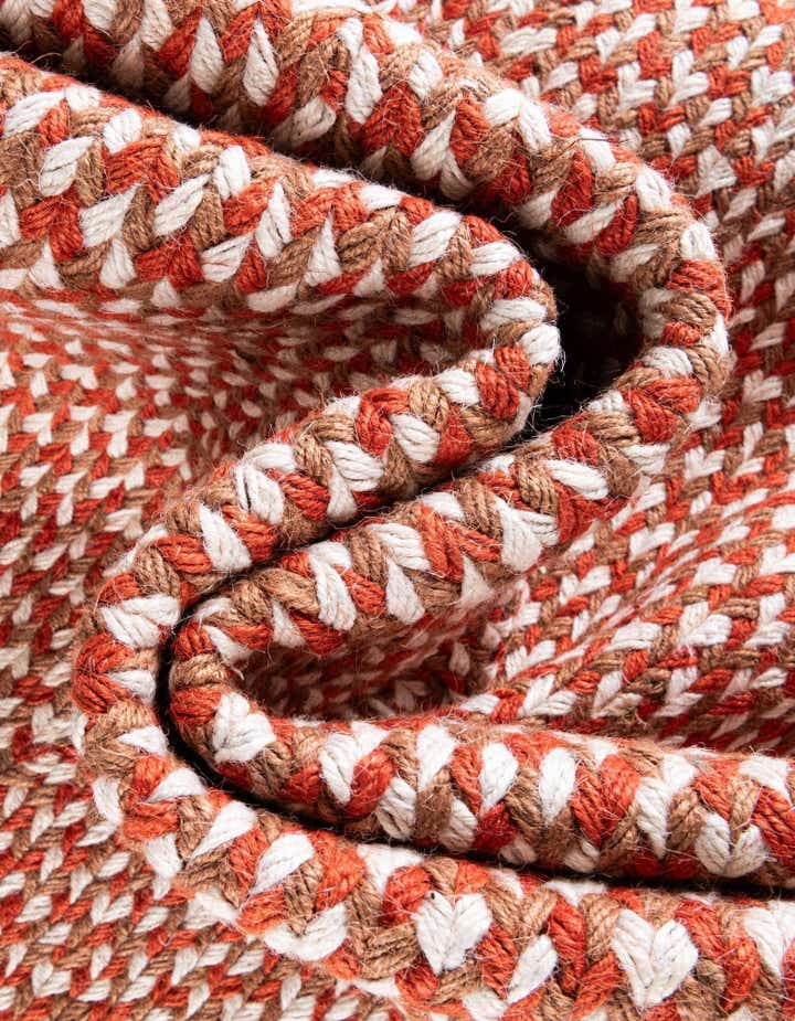 2' x 3' 1 Handmade Tweed Braided Jute Oval Rug