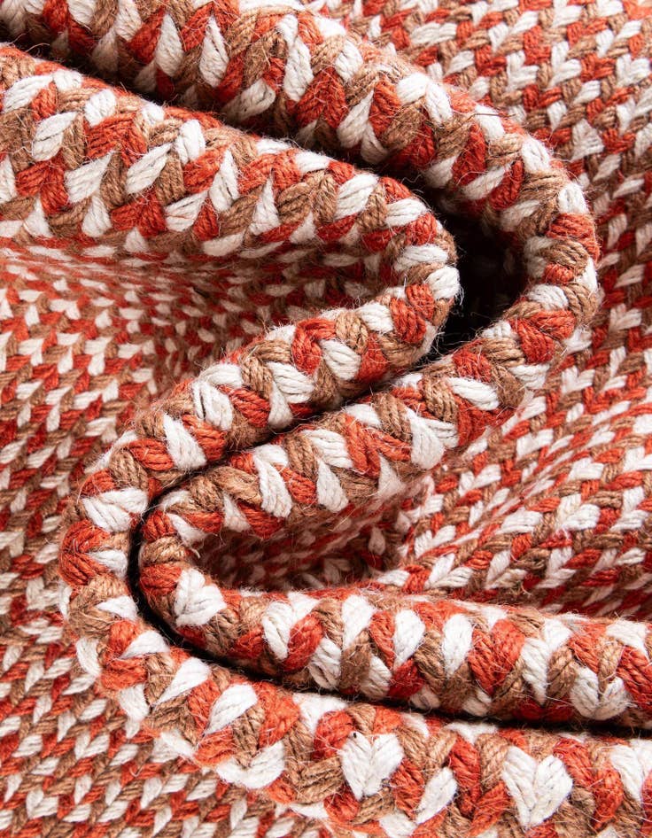 Detail image of 2' x 3' 1 Handmade Tweed Braided Jute Oval Rug