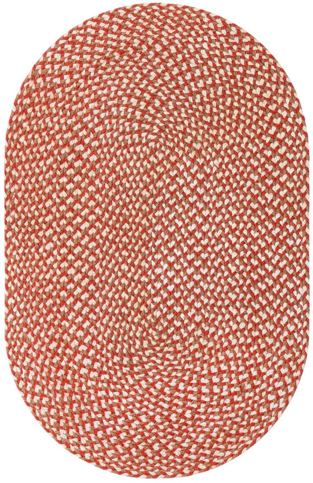 Detail image of 2' x 3' 1 Handmade Tweed Braided Jute Oval Rug