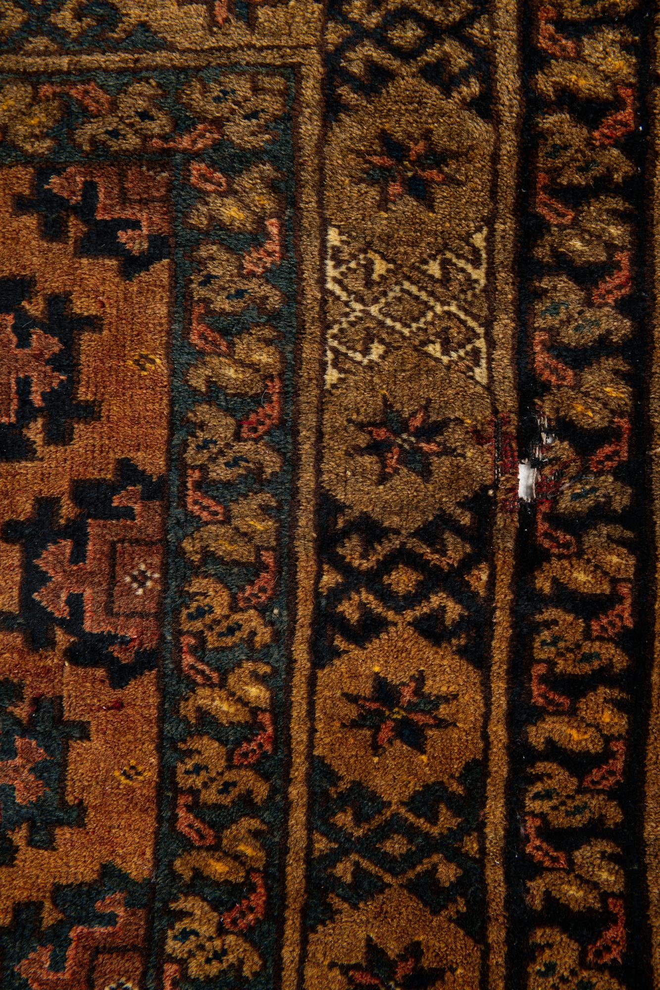 3' 9 x 6' Hand Knotted Afghan Akhche Oriental Wool Rug
