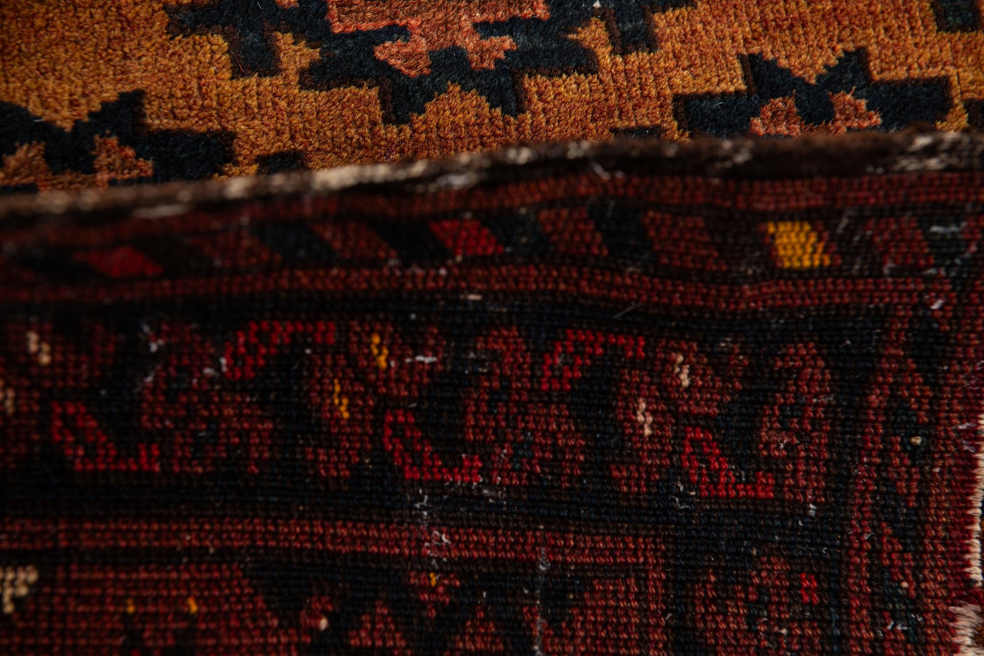 3' 9 x 6' Hand Knotted Afghan Akhche Oriental Wool Rug