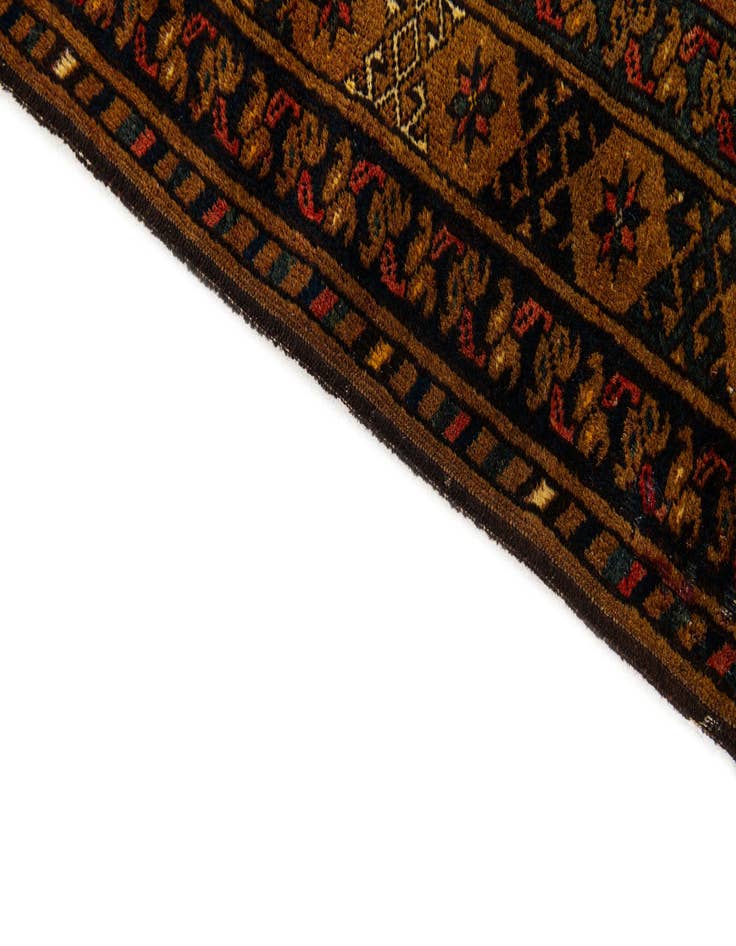 Detail image of 3' 9 x 6' Hand Knotted Afghan Akhche Oriental Wool Rug