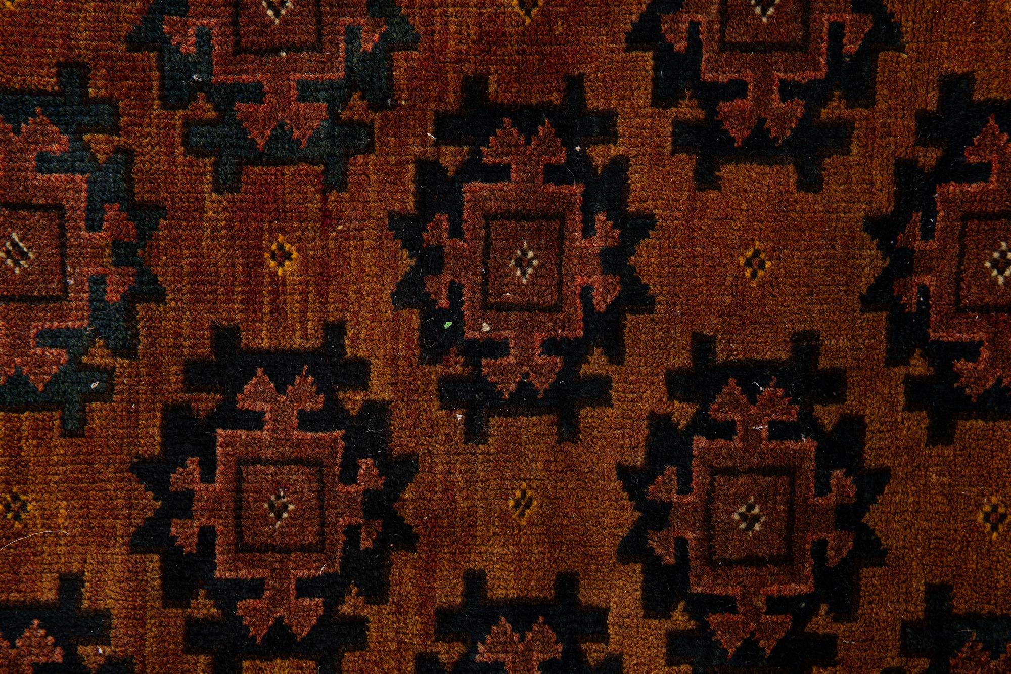 3' 9 x 6' Hand Knotted Afghan Akhche Oriental Wool Rug