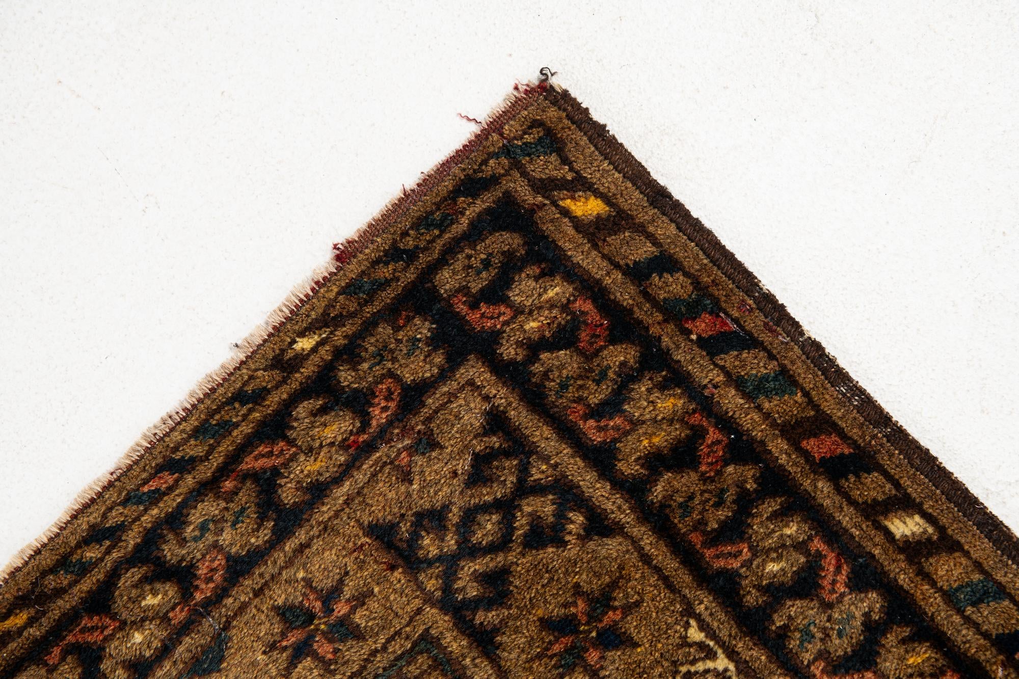 3' 9 x 6' Hand Knotted Afghan Akhche Oriental Wool Rug