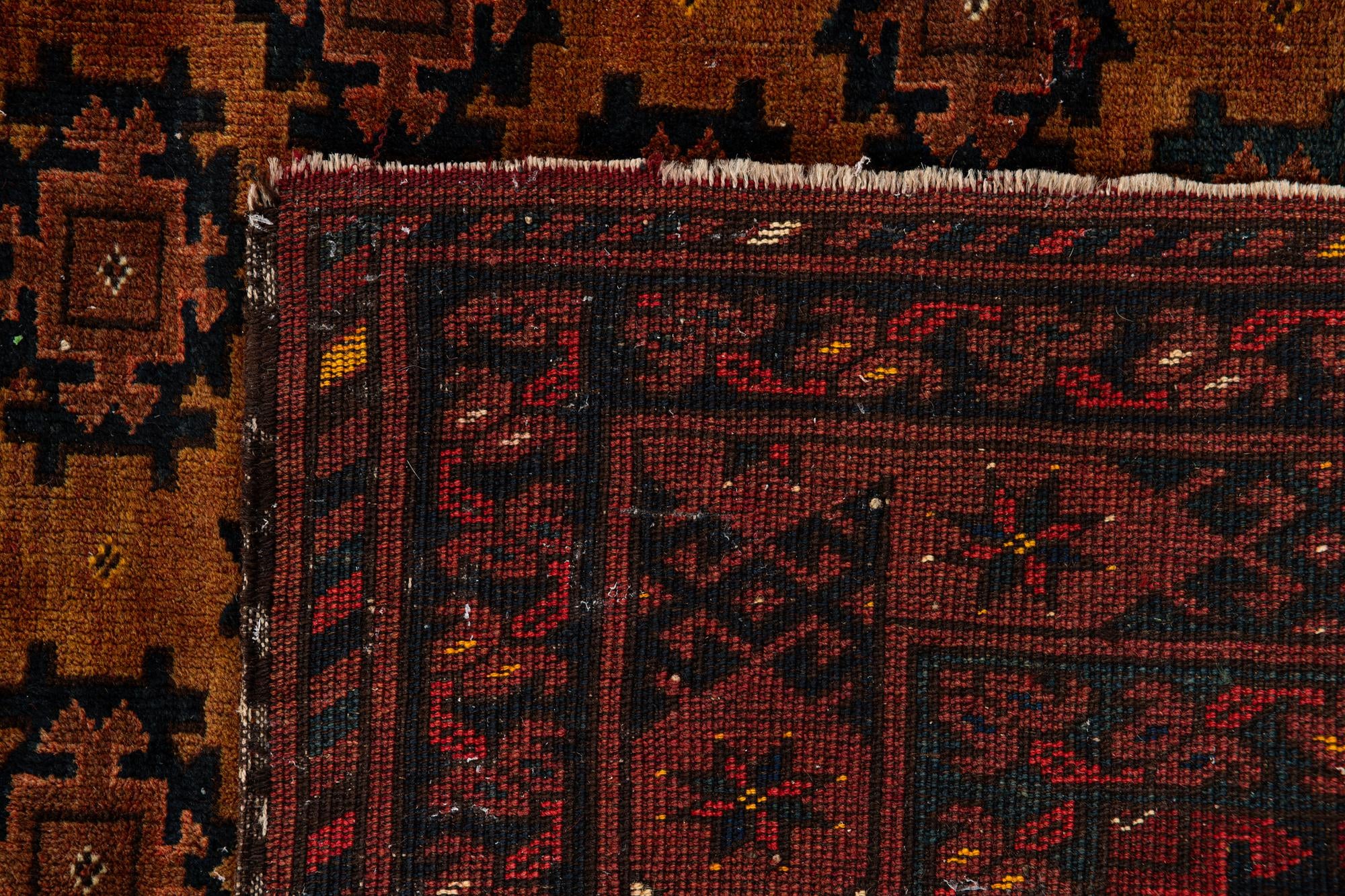 3' 9 x 6' Hand Knotted Afghan Akhche Oriental Wool Rug