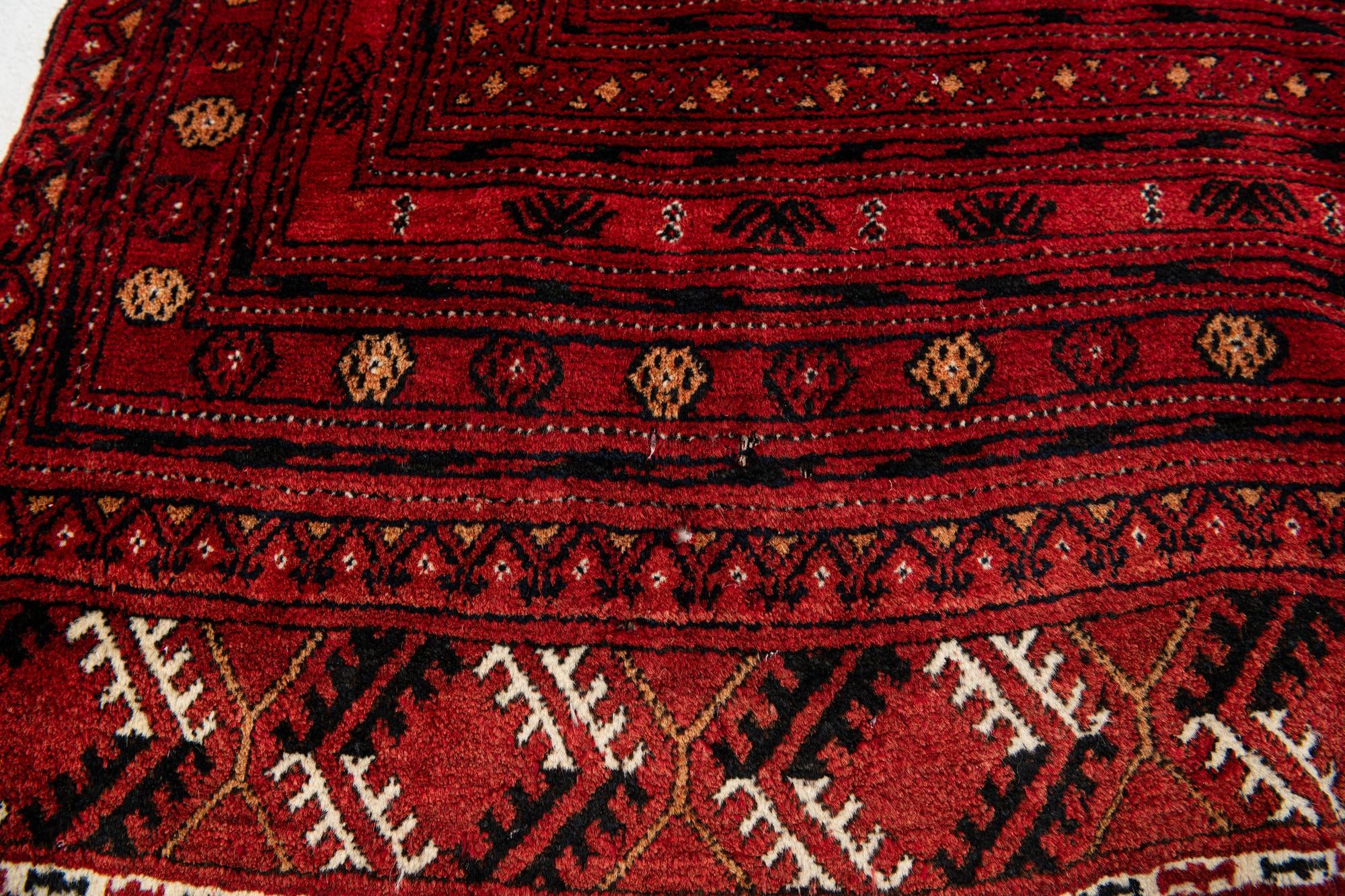 6' 9 x 9' 9 Hand Knotted Afghan Akhche Oriental Wool Rug