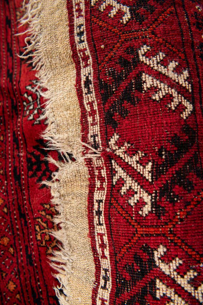 6' 9 x 9' 9 Hand Knotted Afghan Akhche Oriental Wool Rug