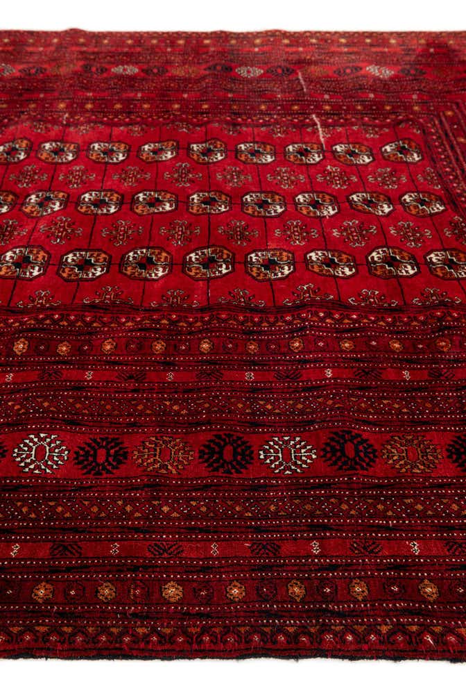 6' 9 x 9' 9 Hand Knotted Afghan Akhche Oriental Wool Rug