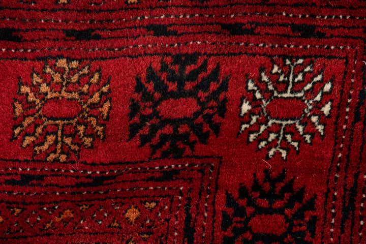 6' 9 x 9' 9 Hand Knotted Afghan Akhche Oriental Wool Rug